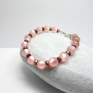 Vintage Lucite and Faceted glass bracelet